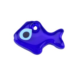 Cam Nazar Boncuğu Delikli Balık Modeli Küçük Cam Nazar Boncuğu Delikli Balık Modeli Küçük