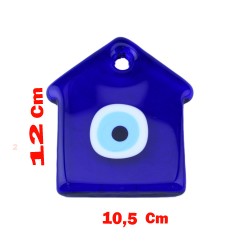 Cam Nazar Boncuğu Delikli Ev Modeli Büyük Boy Cam Nazar Boncuğu Delikli Ev Modeli Büyük Boy