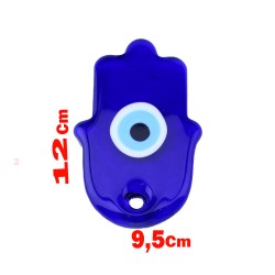 Cam Nazar Boncuğu Delikli Fatma Ana Eli Modeli Büyük Boy Cam Nazar Boncuğu Delikli Fatma Ana Eli Modeli Büyük Boy