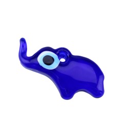 Cam Nazar Boncuğu Delikli Fil Modeli Küçük