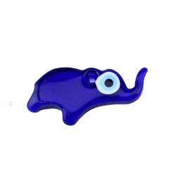 Cam Nazar Boncuğu Delikli Fil Modeli Büyük Boy Cam Nazar Boncuğu Delikli Fil Modeli Büyük Boy