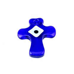 Cam Nazar Boncuğu Delikli Hac Modeli Büyük Boy Cam Nazar Boncuğu Delikli Hac Modeli Büyük Boy