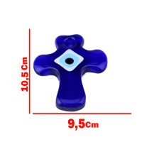 Cam Nazar Boncuğu Delikli Hac Modeli Büyük Boy Cam Nazar Boncuğu Delikli Hac Modeli Büyük Boy