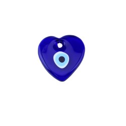 Cam Nazar Boncuğu Delikli Kalp Modeli Küçük Cam Nazar Boncuğu Delikli Kalp Modeli Küçük