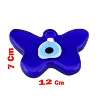 Cam Nazar Boncuğu Delikli Kelebek Modeli Büyük Boy Cam Nazar Boncuğu Delikli Kelebek Modeli Büyük Boy