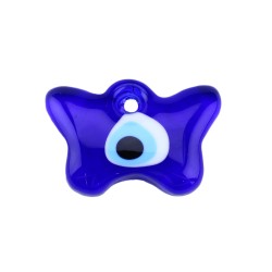 Cam Nazar Boncuğu Delikli Kelebek Modeli Küçük Cam Nazar Boncuğu Delikli Kelebek Modeli Küçük