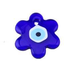 Cam Nazar Boncuğu Delikli Papatya Modeli Büyük Boy Cam Nazar Boncuğu Delikli Papatya Modeli Büyük Boy