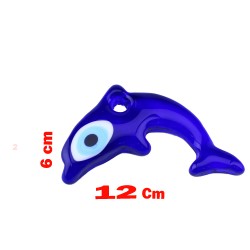 Cam Nazar Boncuğu Delikli Yunus Modeli  Büyük Boy Cam Nazar Boncuğu Delikli Yunus Modeli  Büyük Boy