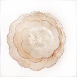 Capiz Üçlü Set -Yuvarlak Sedef 23 CM Capiz Üçlü Set -Yuvarlak Sedef 23 CM