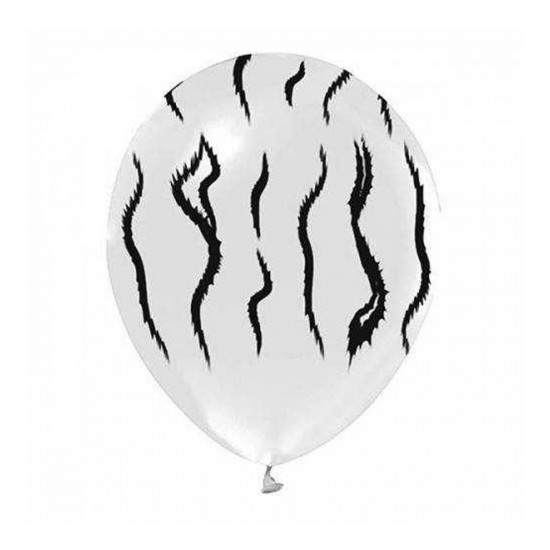 Çepeçevre Çizgili Balon 12 Inç Zebra/ Kaplan Baskılı (20 Adet)