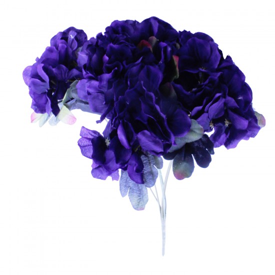 Gelin El Buketi Ortanca Modeli 7 Başlı Yapay Çiçek Demeti