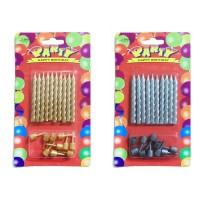 Doğum Günü Pasta Mumu Yaldızlı Burgulu 6 Cm (10 Adet) Doğum Günü Pasta Mumu Yaldızlı Burgulu 6 Cm (10 Adet)