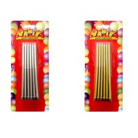 Doğum Günü Pasta Mumu Yaldızlı Uzun 12 Cm (12 Adet) Doğum Günü Pasta Mumu Yaldızlı Uzun 12 Cm (12 Adet)