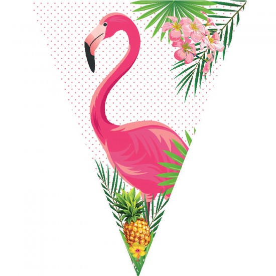 Flamingo Temalı Flama Bayrak Set