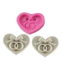 Kalpte Yüzük Silikon Kalıp 6X7.5 CM Kalpte Yüzük Silikon Kalıp 6X7.5 CM