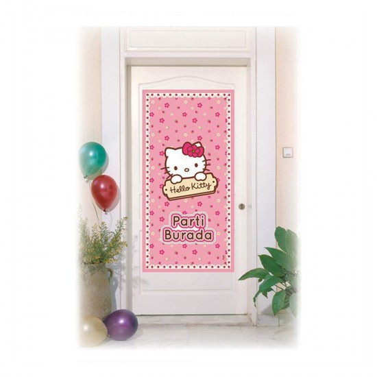 Hello Kitty Kapı Banner Kapı Afişi