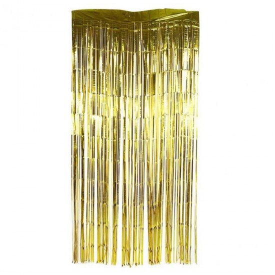 Kapı Perdesi (Kapı Banner) Metalize Parlak  Altın / Gümüş
