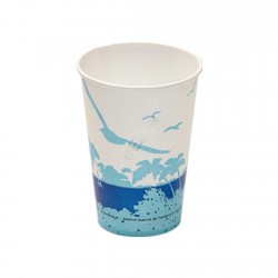 Karton Bardak  12 Oz Hawai Desenli (50 Adet) Karton Bardak  12 Oz Hawai Desenli (50 Adet)