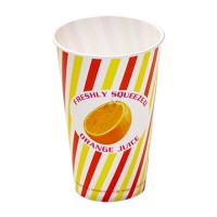 Karton Bardak  12 Oz Portakal Desenli (100 Adet) Karton Bardak  12 Oz Portakal Desenli (100 Adet)