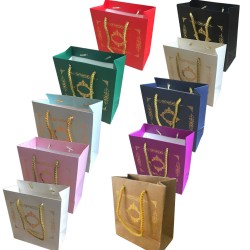 Karton İpsaplı Hediye Çantası Saray Desenli GOLD 15X17X8 10 Adet Karton İpsaplı Hediye Çantası Saray Desenli GOLD 15X17X8 10 Adet