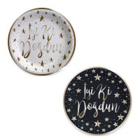 Karton Tabak Gold Varak Baskılı İyiki Doğdun 23 CM (6 Adet) Karton Tabak Gold Varak Baskılı İyiki Doğdun 23 CM (6 Adet)