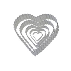 Kek Kurabiye Ve Pasta Kalıbı Metal Kalp TIRTIKLI 5 Li Set 020 Kek Kurabiye Ve Pasta Kalıbı Metal Kalp TIRTIKLI 5 Li Set 020