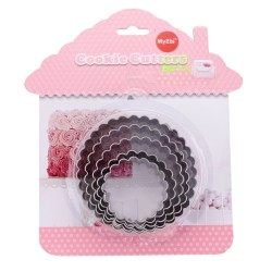 Kek Kurabiye Ve Pasta Kalıbı Metal 5 Li Set Yuvarlak Tırtıklı Kek Kurabiye Ve Pasta Kalıbı Metal 5 Li Set Yuvarlak Tırtıklı