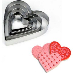 Kek Kurabiye Ve Pasta Kalıbı Metal Kalp Modeli 5 Li Set Kek Kurabiye Ve Pasta Kalıbı Metal Kalp Modeli 5 Li Set