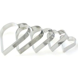 Kek Kurabiye Ve Pasta Kalıbı Metal Kalp Modeli 5 Li Set Kek Kurabiye Ve Pasta Kalıbı Metal Kalp Modeli 5 Li Set