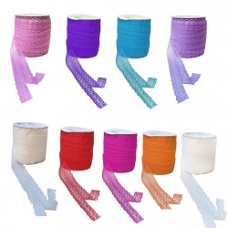 Kurdela Dantelli  Çift 2 Katlı 5 Cm (100 Metre) Kurdela Dantelli  Çift 2 Katlı 5 Cm (100 Metre)