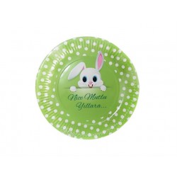 Tabak Karton Tavşan Resimli 23 Cm  (8 Adet)