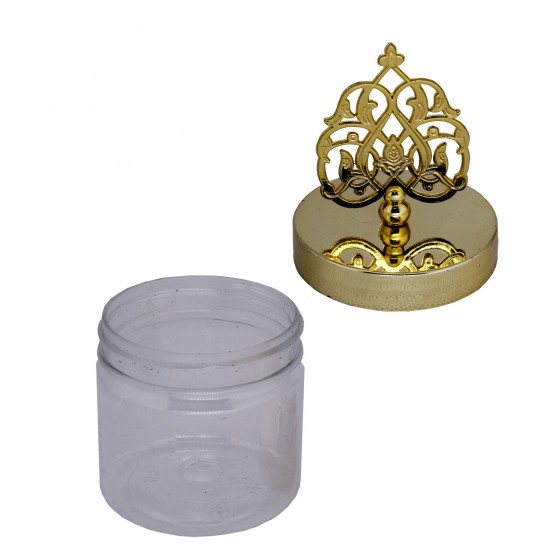 Plastik Kutu Mumluk  Modeli Altın/Gümüş (6 Adet)