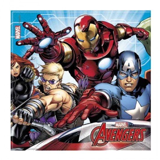Mighty Avengers Temalı Kağıt Peçete 33X33 Cm (20 Adet)