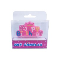 Mum Happy Bırthday Tekparça Rengarenk Mum Happy Bırthday Tekparça Rengarenk