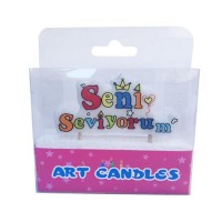 Mum Seni Seviyorum Tekparça Rengarenk Mum Seni Seviyorum Tekparça Rengarenk