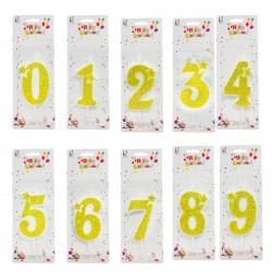 Pasta Mumu Rakamlı Altın Rengi Pasta Mumu Rakamlı Altın Rengi