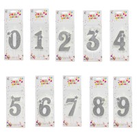 Pasta Mumu Rakamlı Gümüş Rengi Pasta Mumu Rakamlı Gümüş Rengi