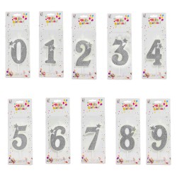 Pasta Mumu Rakamlı Gümüş Rengi Pasta Mumu Rakamlı Gümüş Rengi