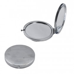 Metal Ayna Kapaklı Parlak Model Gümüş (5 Adet) Metal Ayna Kapaklı Parlak Model Gümüş (5 Adet)