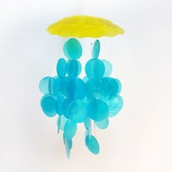 Sedef Rüzgar Çanı Tekli 8 İnç Sarı Ve Mavi Sedef Rüzgar Çanı Tekli 8 İnç Sarı Ve Mavi