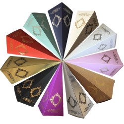 Karton Şeker Külahı Lüx Gold Yaldızlı Saray Desenli (25 Adet)