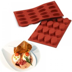 Silikon Kalıp Çikolata Ve Kek Kalıbı Oval Model 16 lı BT66