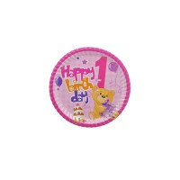 Tabak Karton 1 Yaş Happy Birthday Ayıcıklı 23 Cm (8 Adet)