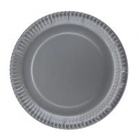 Tabak Karton Eko Metalik Altın/ Gümüş 23 Cm (8 Adet)