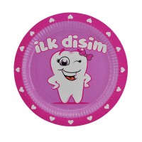 Tabak Karton İlk Dişim 22 Cm (Diş Buğdayı) (8 Adet) Tabak Karton İlk Dişim 22 Cm (Diş Buğdayı) (8 Adet)