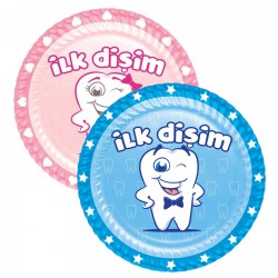 Tabak Karton Lüx İlk Dişim 23 Cm (Diş Buğdayı) (8 Adet)