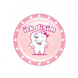 Tabak Karton Lüx İlk Dişim 23 Cm (Diş Buğdayı) (8 Adet)