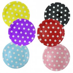 Tabak Karton Puantiyeli 23 Cm (8 Adet)