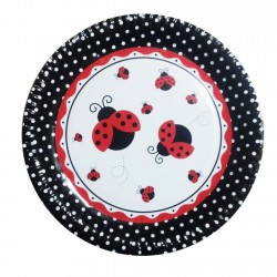 Tabak Karton Uğur Böceği Temalı 23 Cm (8 Adet) Tabak Karton Uğur Böceği Temalı 23 Cm (8 Adet)