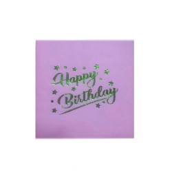 Kağıt Peçete  Varak Baskılı Happy Birthday 33X33 CM (16 Adet) Kağıt Peçete  Varak Baskılı Happy Birthday 33X33 CM (16 Adet)